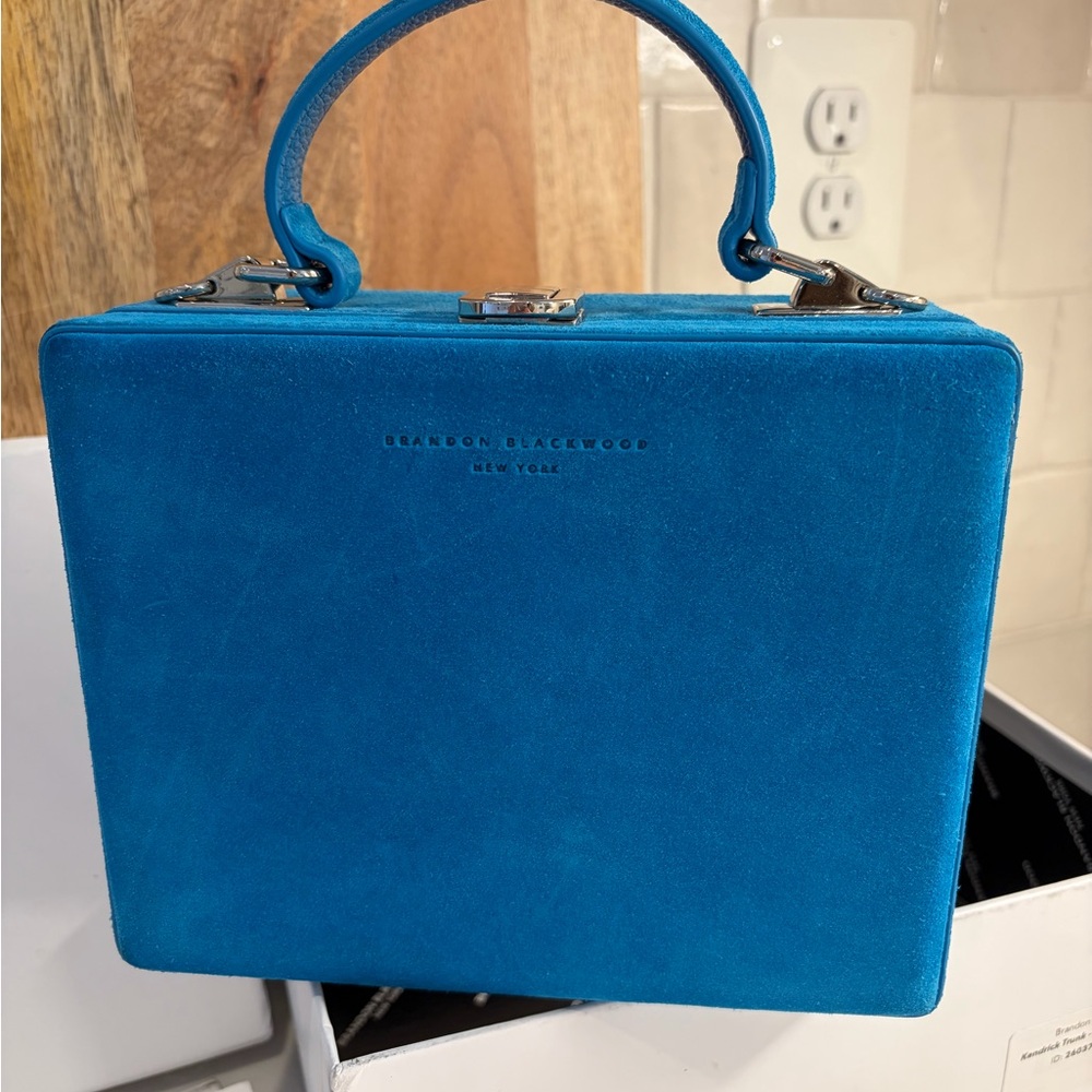 ππ Brandon Blackwood Suede Aqua Blue Kendrick Trunk NWT - Picture 5 of 12